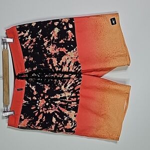 O'Neil size 34" orange and black swim shorts